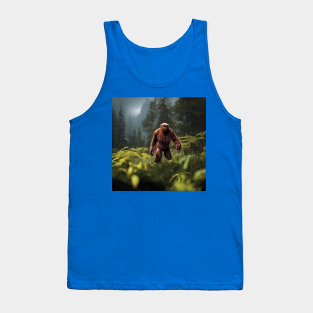 Sasquatch in Nature Tank Top by Grassroots Green